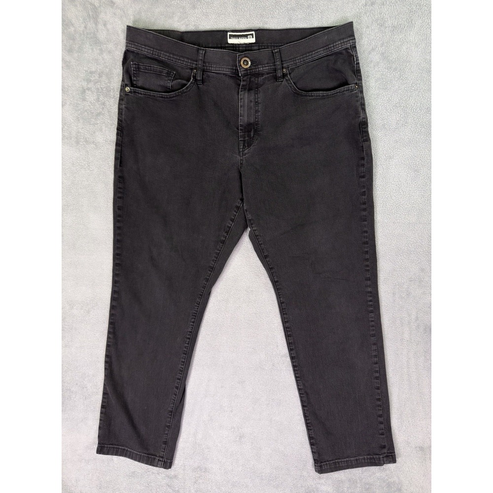 Travis Mathew Jeans Mens 34x29 Black Denim Regular Fit Straight Leg Stretch